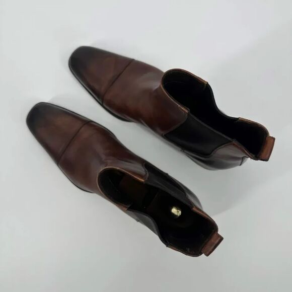 Tom Ford Elkan Cap Brown Leather Chelsea Boots Made In Italy Size 11M main image 4